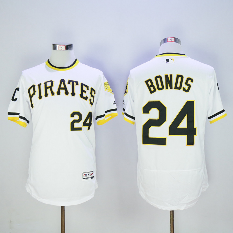 Men Pittsburgh Pirates #24 Bonds White Elite MLB Jerseys->pittsburgh pirates->MLB Jersey